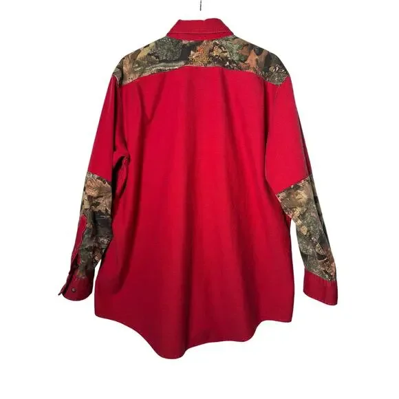 Riverside Protective Apparel FR Shirt Mens XL Red LS Button Down Heavy Workwear - Picture 2 of 8